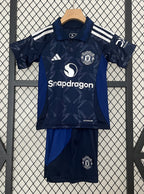 T-shirt e Pantaloncini Bambino Manchester United Away 2024/25