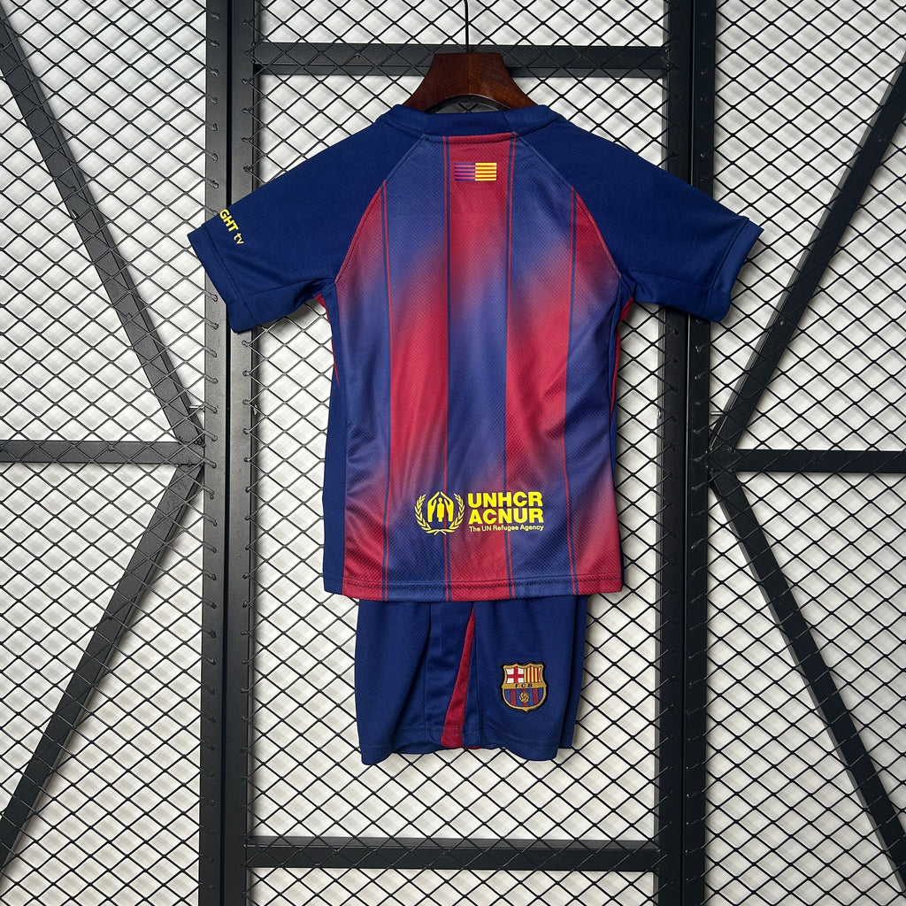 T-shirt e Pantaloncini Bambino FC Barcelona Home 2025/26