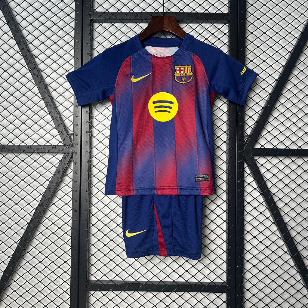 T-shirt e Pantaloncini Bambino FC Barcelona Home 2025/26