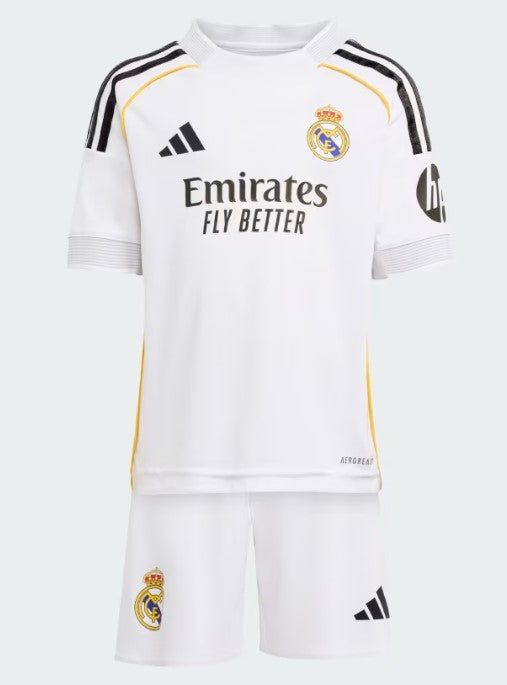 T-shirt e Pantaloncini Bambino Real Madrid Home 2025/26