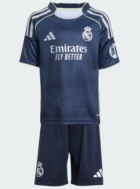 T-shirt e Pantaloncini Bambino Real Madrid Away 2025/26