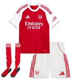 T-shirt e Pantaloncini Bambino Arsenal Home 2025/26 - Con Calzettoni