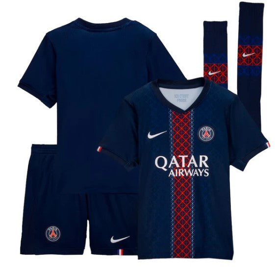 T-shirt e Pantaloncini Bambino PSG Home 2025/26 - Con Calzettoni