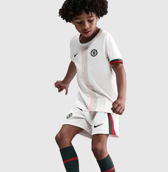 T-shirt e Pantaloncini Bambino Chelsea Away 2025/26 - Con Calzettoni