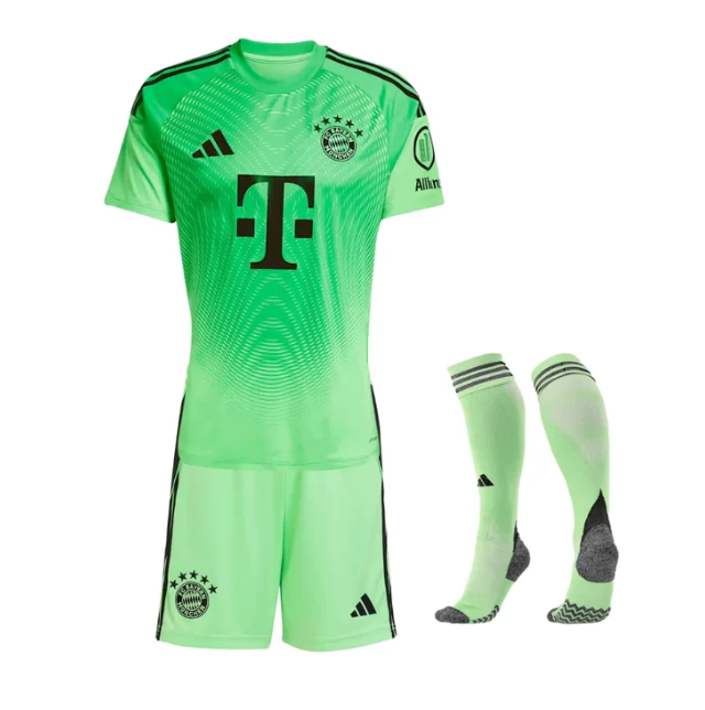 T-shirt e Pantaloncini Bambino Bayern Monaco Portiere 2025/26 - Con Calzettoni
