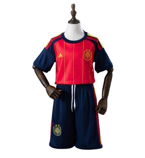 T-shirt e Pantaloncini Bambino Spagna Home 26/27 - Due volte Campione del Mondo ⭐⭐