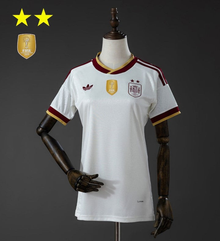 Maglia Spagna Away 26/27 - Due volte Campione del Mondo ⭐⭐ - Con Patch - Femminile