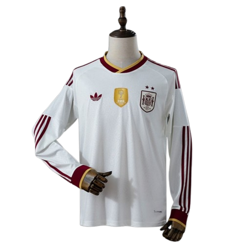 Maglia Manica Lunga Spagna Away 26/27 - Due volte Campione del Mondo ⭐⭐ - Con Patch
