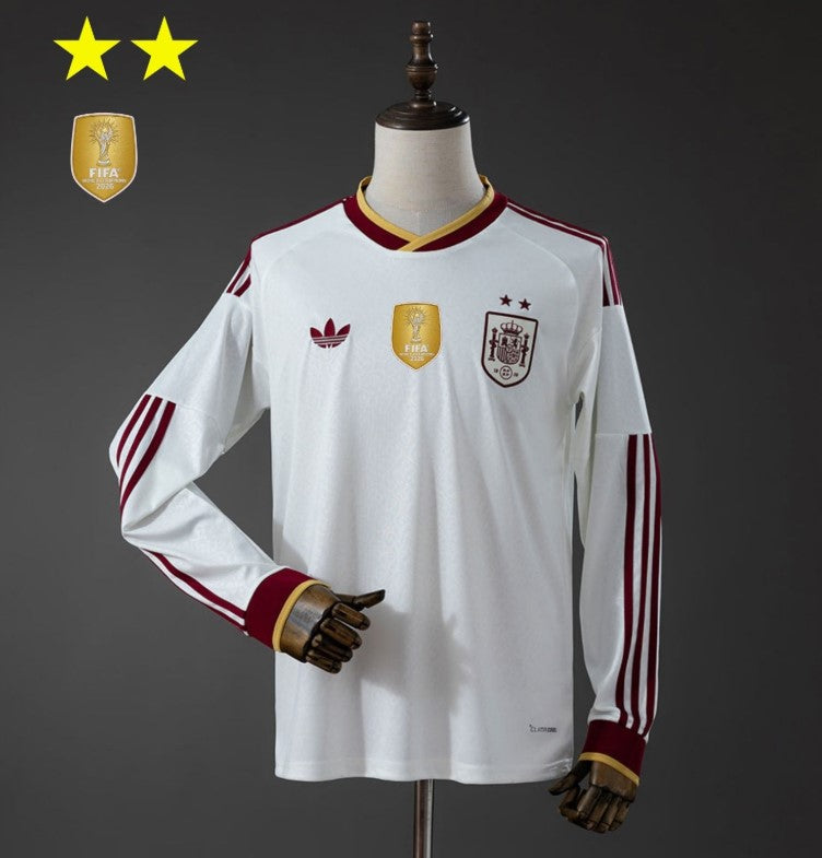 Maglia Manica Lunga Spagna Away 26/27 - Due volte Campione del Mondo ⭐⭐ - Con Patch