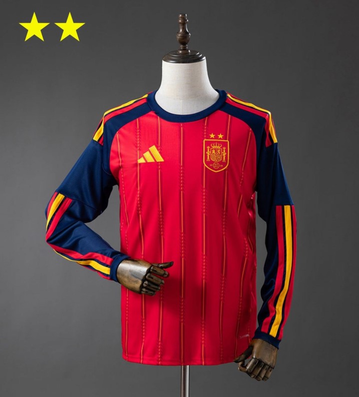 Maglia Manica Lunga Spagna Home 26/27 - Due volte Campione del Mondo ⭐⭐