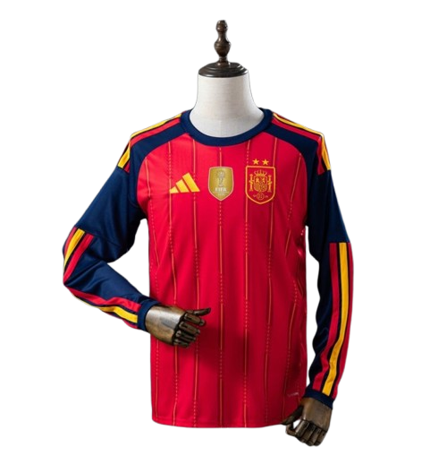Maglia Manica Lunga Spagna Home 26/27 - Due volte Campione del Mondo ⭐⭐ - Con Patch
