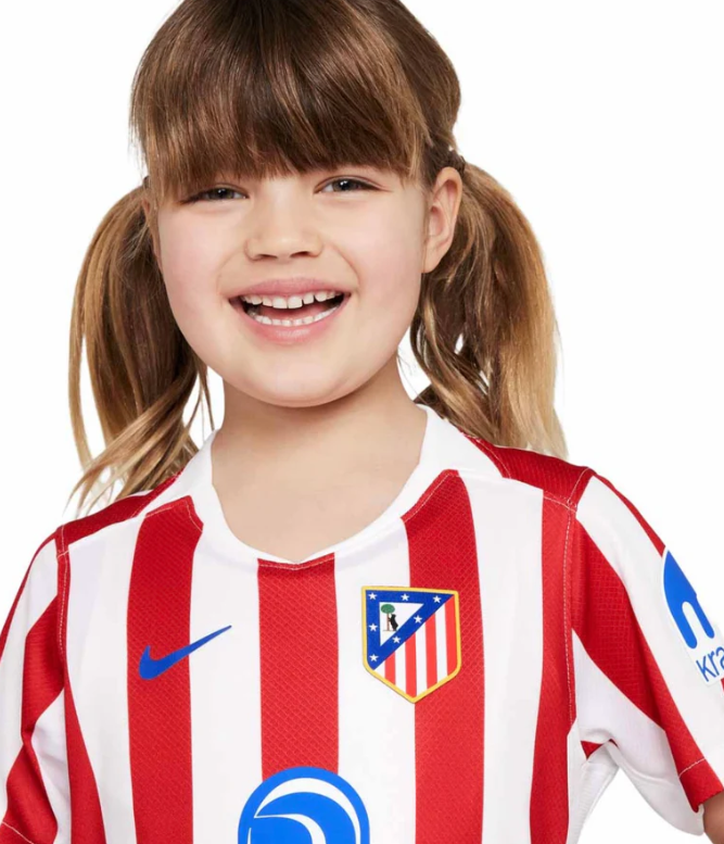 T-shirt e Pantaloncini Bambino Atletico de Madrid Home 2025/26 - Con Calzettoni