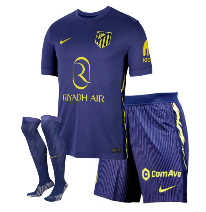 T-shirt e Pantaloncini Bambino Atletico de Madrid Away 2025/26 - Con Calzettoni