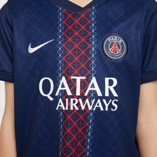 T-shirt e Pantaloncini Bambino PSG Home 2025/26 - Con Calzettoni