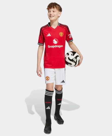 T-shirt e Pantaloncini Bambino Manchester United Home 2025/26 - Con Calzettoni