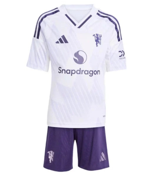 T-shirt e Pantaloncini Bambino Manchester United Away 2025/26