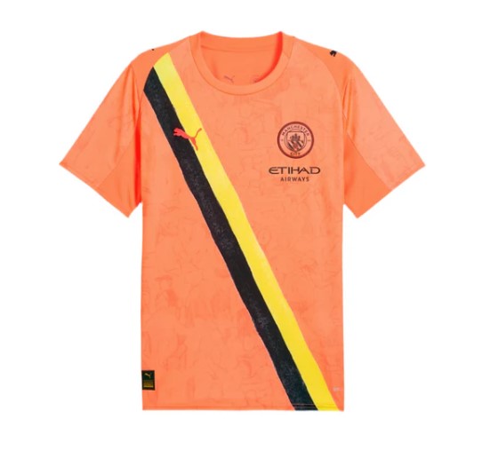 T-shirt e Pantaloncini Bambino Manchester City Portiere 2025/26 - Con Calzettoni