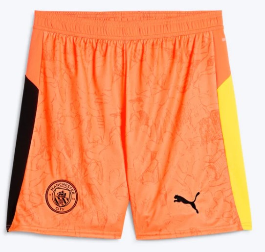 T-shirt e Pantaloncini Bambino Manchester City Portiere 2025/26 - Con Calzettoni