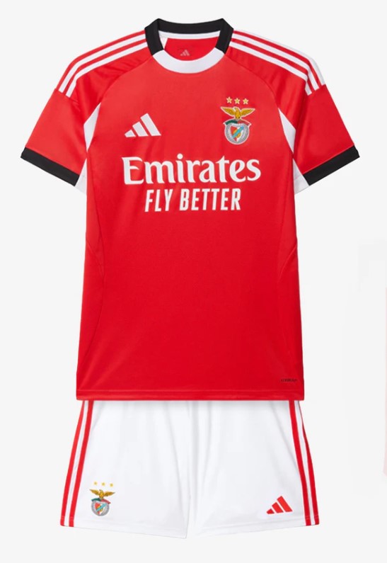 T-shirt e Pantaloncini Bambino Benfica Home 2025/26