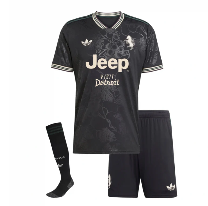 T-shirt e Pantaloncini Bambino Juventus Third 2025/26 - Con Calzettoni