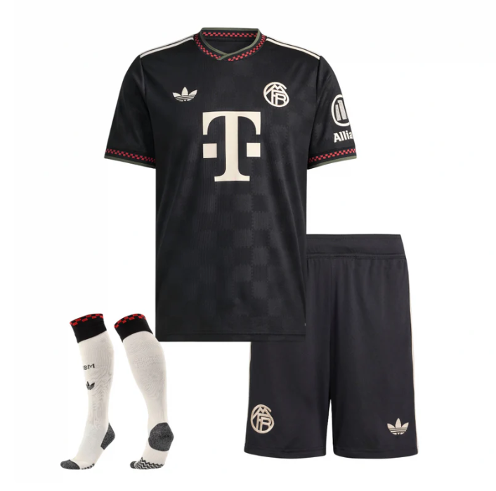 T-shirt e Pantaloncini Bambino Bayern Monaco Third 2025/26 - Con Calzettoni
