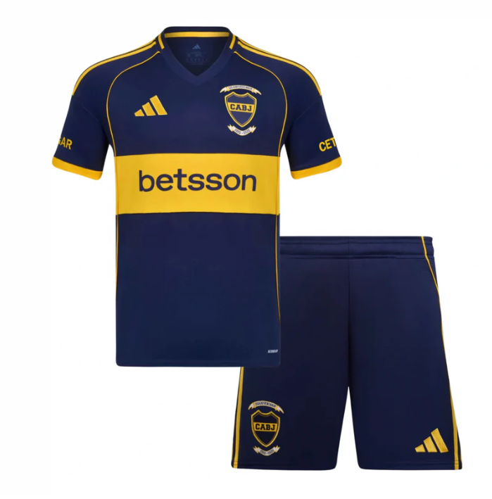T-shirt e Pantaloncini Bambino Boca Juniors Home 2025/26