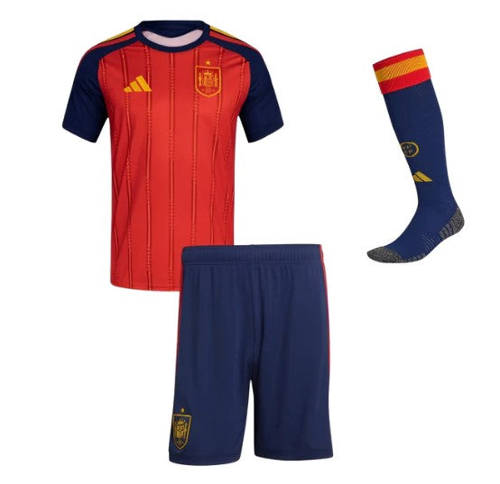 T-shirt e Pantaloncini Bambino Spagna Home 2026/27 - Con Calzettoni