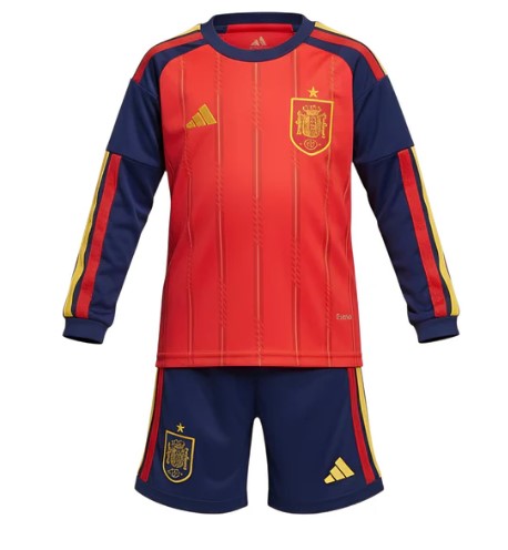 T-shirt manica lunga e Pantaloncini Bambino Spagna Home 2026/27