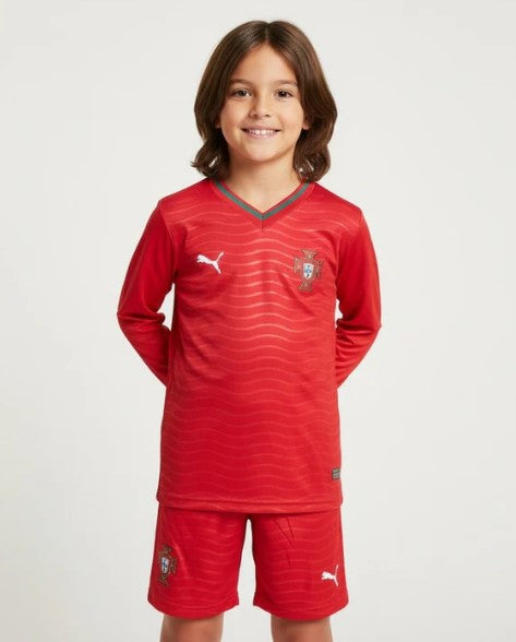 T-shirt manica lunga e Pantaloncini Bambino Portogallo Home 2026/27