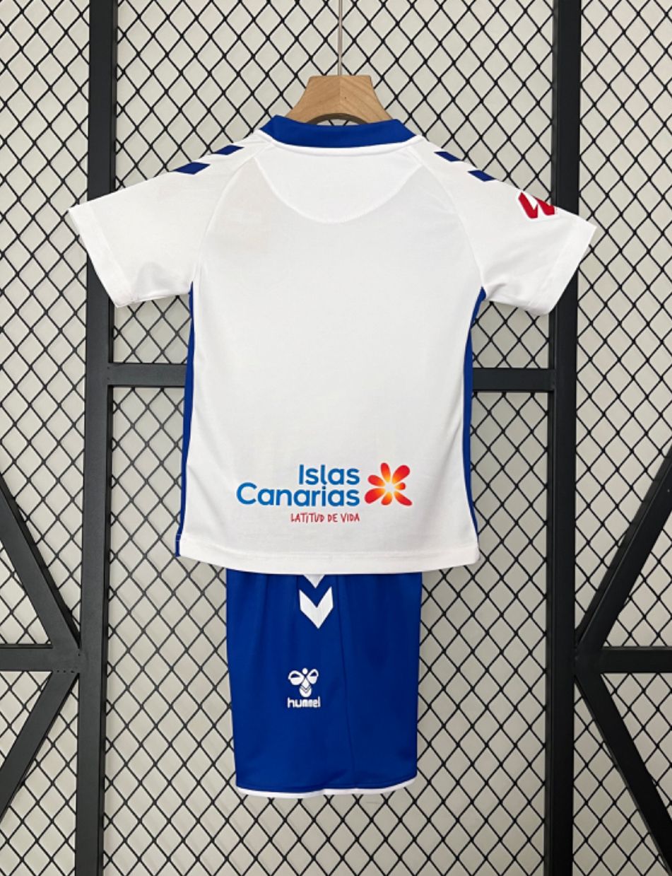 T-shirt e Pantaloncini Bambino CD Tenerife Home 2024/25 -  Con Patch LaLiga
