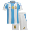 T-shirt e Pantaloncini Bambino Argentina Home 2024/25 - Con Patch da Campione del Mondo