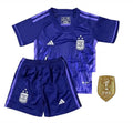 T-shirt e Pantaloncini Bambino Argentina Away 2022/23 - Con Patch da Campione del Mondo