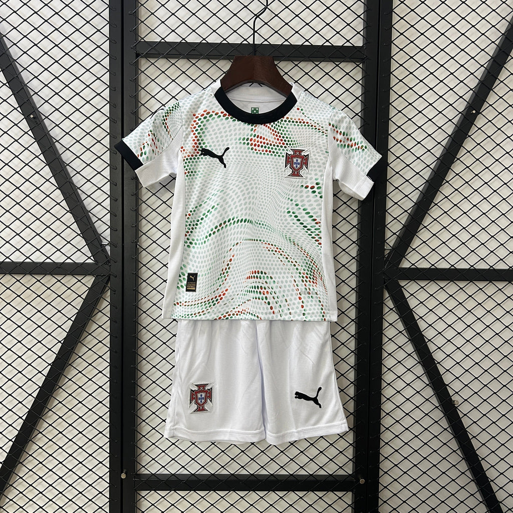 T-shirt e Pantaloncini Bambino Portogallo Away 2025/26