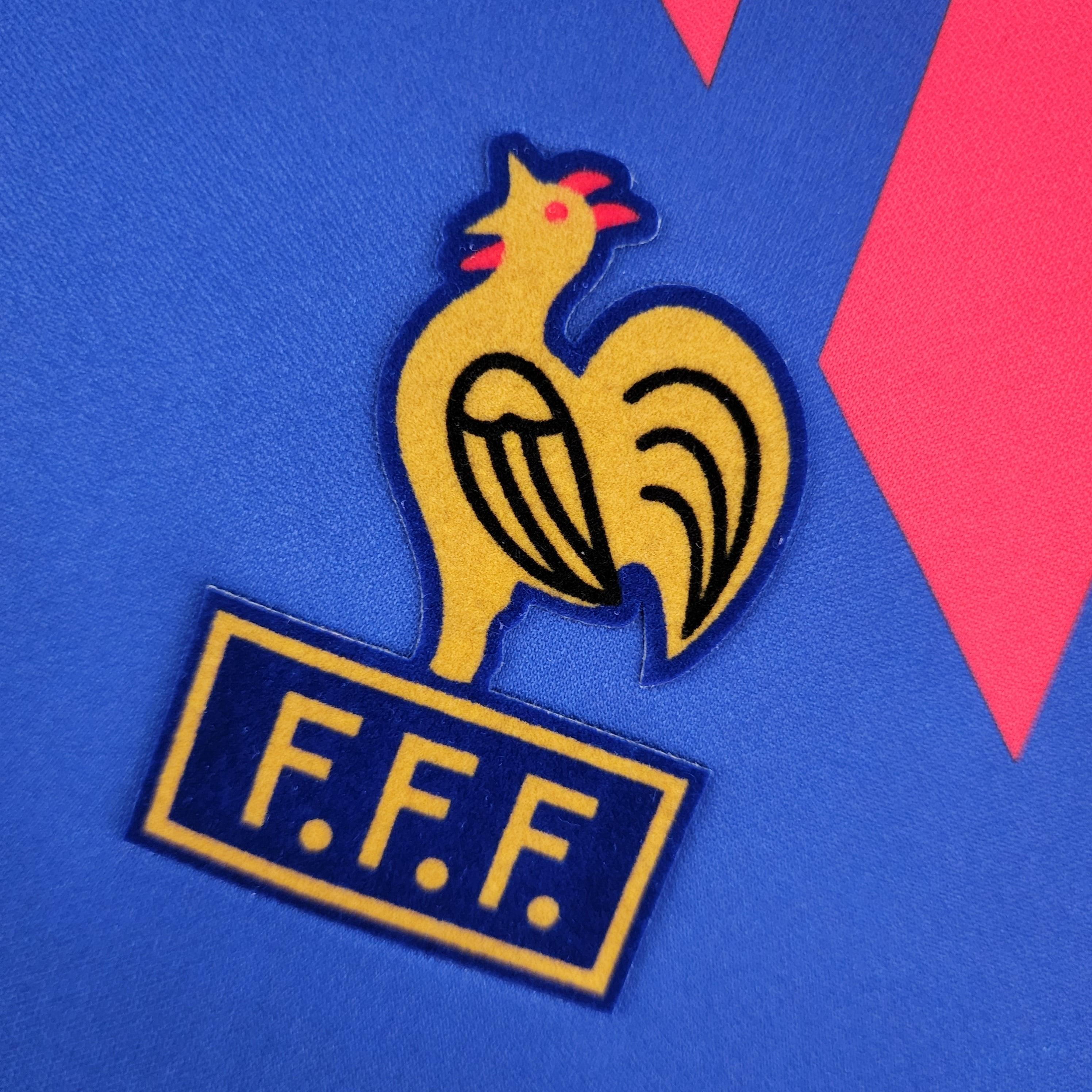 Camisa Manga Longa Seleção França 88/90 Adidas - Azul - DA Sports Oficial